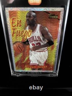Michael Jordan 1996-97 Topps En Fuego Insert Season's Best #1 Chicago Bulls