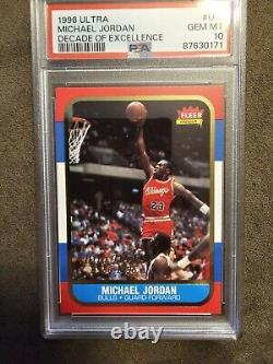 Michael Jordan 1996 Fleer Decade of Excellence Rookie Ultra #U-4 PSA 10 GEM MINT