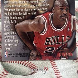 Michael Jordan 1996 Skybox Metal #6 Steel Slammin' (damaged)