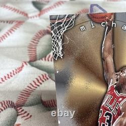Michael Jordan 1996 Skybox Metal #6 Steel Slammin' (damaged)