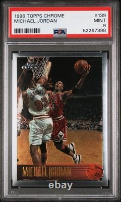 Michael Jordan 1996 Topps Chrome Basketball Card #139. PSA 9. Mint
