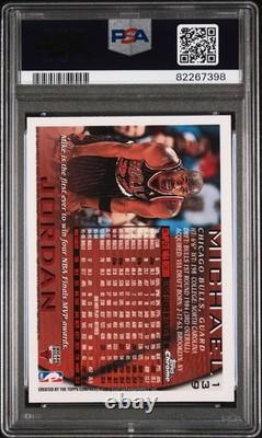 Michael Jordan 1996 Topps Chrome Basketball Card #139. PSA 9. Mint