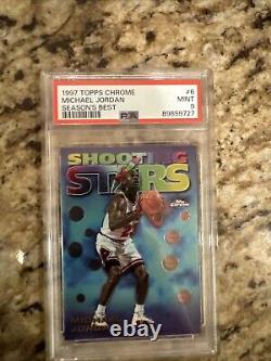 Michael Jordan 1997-98 Topps Chrome #6 Season's Best Shooting Stars PSA 9 Bulls