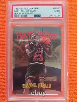 Michael Jordan 1997 Stadium Club Hoop Screams Chicago Bulls PSA 9 Mint