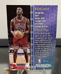 Michael Jordan 1998-99 Topps Stadium Club Royal Court King Of Kings Refractor