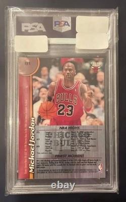 Michael Jordan 1998 Finest Basketball Card PSA 8 Legendary NBA Icon Status