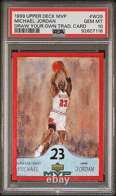 Michael Jordan 1999 Upper Deck Mvp #w29 Draw Your Own Card Insert Psa 10 Rare