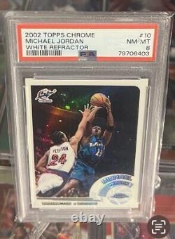 Michael Jordan 2002 Topps Chrome Refractor /249 PSA 8