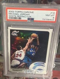 Michael Jordan 2002 Topps Chrome Refractor /249 PSA 8