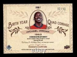 Michael Jordan 2025 Ud Goodwin Champions Birth Year Coinage Quad Relic /50 T6678