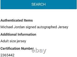 Michael Jordan #23 Chicago Bulls Signed Red Home Jersey Hologram Authenticated