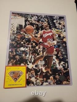 Michael Jordan #23 Hand-Signed Autograph 8x10 Photograph WithCOA Rookie Slam-Dunk
