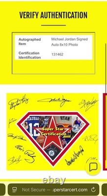 Michael Jordan #23 Signed Autographed 8x10 Photo Chicago Bulls COA Hologram