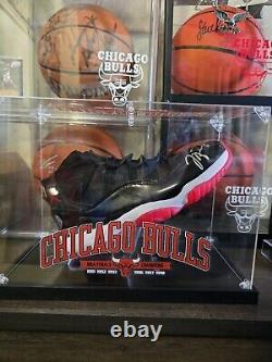 Michael Jordan #23 Signed Double Logo Framed Nike Retro Shoe Hologram Authentic