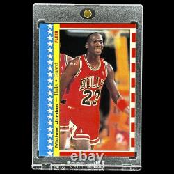 Michael Jordan 2ND-YEAR STICKER CARD RARE INVESTMENT NBA LEGEND + HOLDER