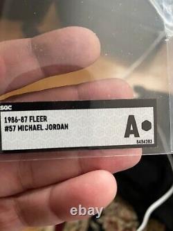 Michael Jordan #57 Fleer Rookie Great Re-sell opportunity Authenticated already