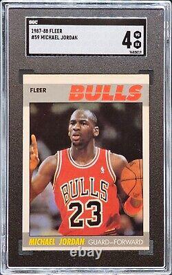 Michael Jordan #59 SGC 4 VG-EX (Chicago Bulls) 1987-88 Fleer Basketball