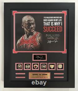 Michael Jordan 6 Time NBA Champion Ring Frame