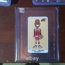 Michael Jordan 8 Bit Card 1984 bullseye mnt & Nintendo MJ v LB rare