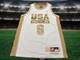Michael Jordan #9 USA Basketball Dream Team Olympics Jersey White/Gold Large