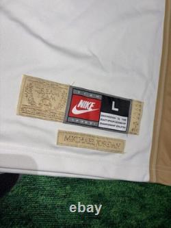 Michael Jordan #9 USA Basketball Dream Team Olympics Jersey White/Gold Large