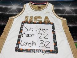 Michael Jordan #9 USA Basketball Dream Team Olympics Jersey White/Gold Large