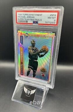 Michael Jordan 96-97 Topps Finest Mystery Super Team Nba Finals Refractor Psa 8