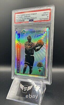 Michael Jordan 96-97 Topps Finest Mystery Super Team Nba Finals Refractor Psa 8