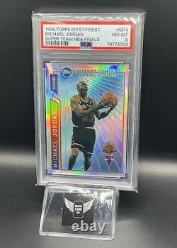 Michael Jordan 96-97 Topps Finest Mystery Super Team Nba Finals Refractor Psa 8