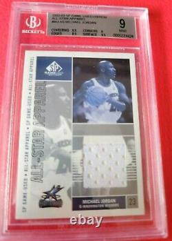 Michael Jordan All-star Worn Jersey Card Graded Beckett Bgs Mint 9 Sp Game Used