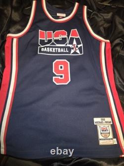 Michael Jordan Authentic Team USA Mitchell and Ness Jersey 1992 Size Large