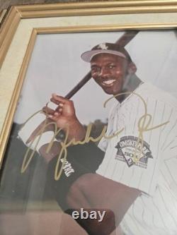 Michael Jordan Autographed 8 X 11photo White Sox Signed In Gold Pen Rare