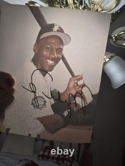 Michael Jordan Autographed 8 X 11photo White Sox Signed In Gold Pen Rare