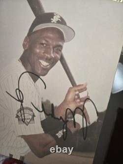 Michael Jordan Autographed 8 X 11photo White Sox Signed In Gold Pen Rare