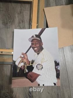 Michael Jordan Autographed 8 X 11photo White Sox Signed In Gold Pen Rare