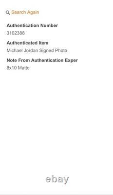 Michael Jordan Autographed 8x10 Dunking Contest Photo with COA Chicago Bulls