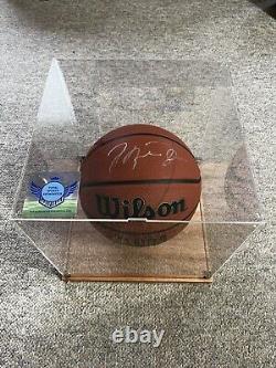 Michael Jordan Autographed Basketball In Display Case WithCOA