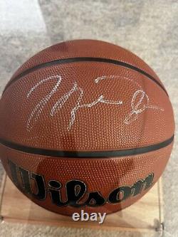 Michael Jordan Autographed Basketball In Display Case WithCOA