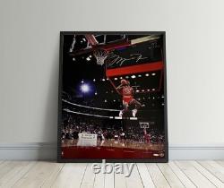 Michael Jordan Autographed Bulls Scoreboard Dunk 20 x 24 Photograph UDA