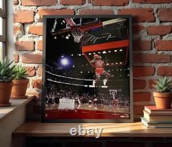 Michael Jordan Autographed Bulls Scoreboard Dunk 20 x 24 Photograph UDA