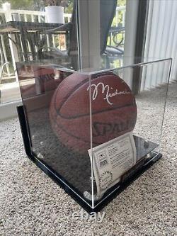 Michael Jordan Autographed NBA Basketball With Display Case Signed Spalding Auto