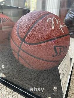 Michael Jordan Autographed NBA Basketball With Display Case Signed Spalding Auto