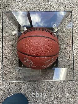 Michael Jordan Autographed NBA Basketball With Display Case Signed Spalding Auto