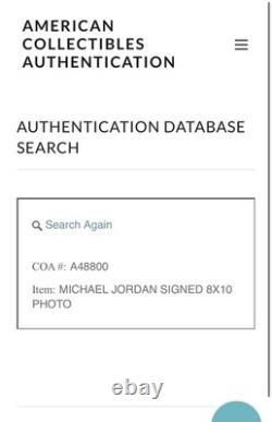 Michael Jordan Autographed Photo 8x10 Chicago Bulls with Shaq in pic COA Hologram