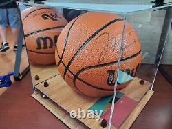Michael Jordan Autographed Wilson Basketball UDA BAD35933 with Display Case WOW