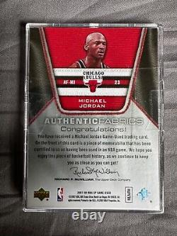 Michael Jordan Basketball Card Bulls Game Used Authentic Fabrics