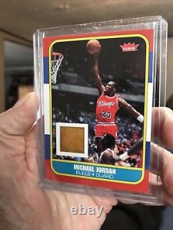 Michael Jordan Bulls 1986-87 Rookie 57 Rc Game Used Floor Patch Sp 2007-08 Fleer