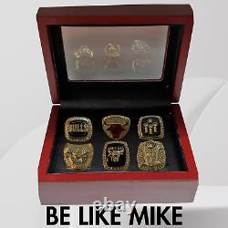 Michael Jordan -Bulls Championship 6 Ring Set With Wooden Display Box