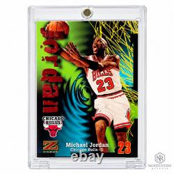 Michael Jordan Card 90'S PREMIUM HOLO FOIL SP INSERT AUTHENTIC BULLS JERSEY #23