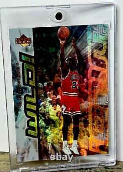 Michael Jordan Card 90's INSERT RAINBOW HOLO FOIL SSP RARE? BULLS JERSEY #23